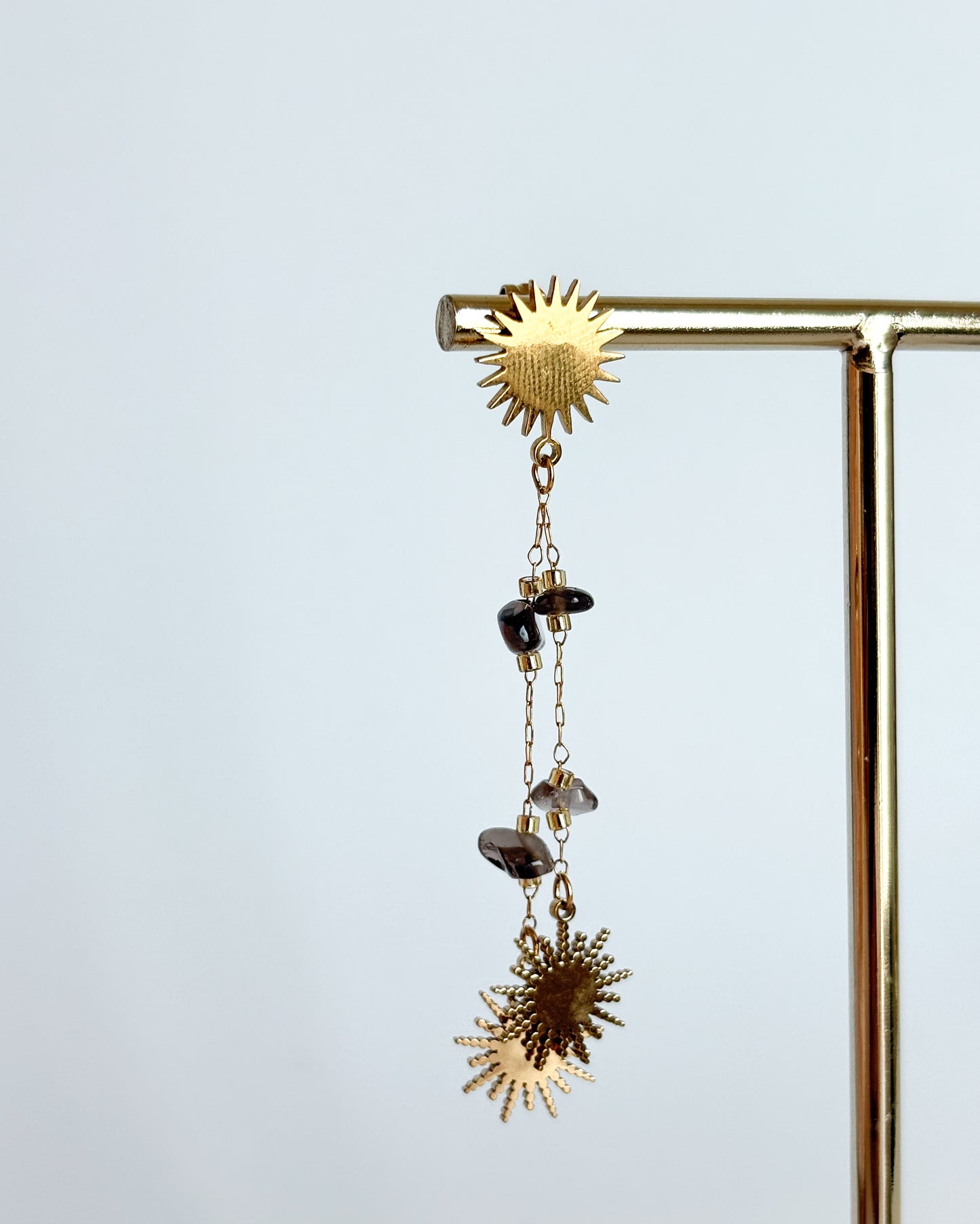 Boucles d'oreilles pendantes quartz