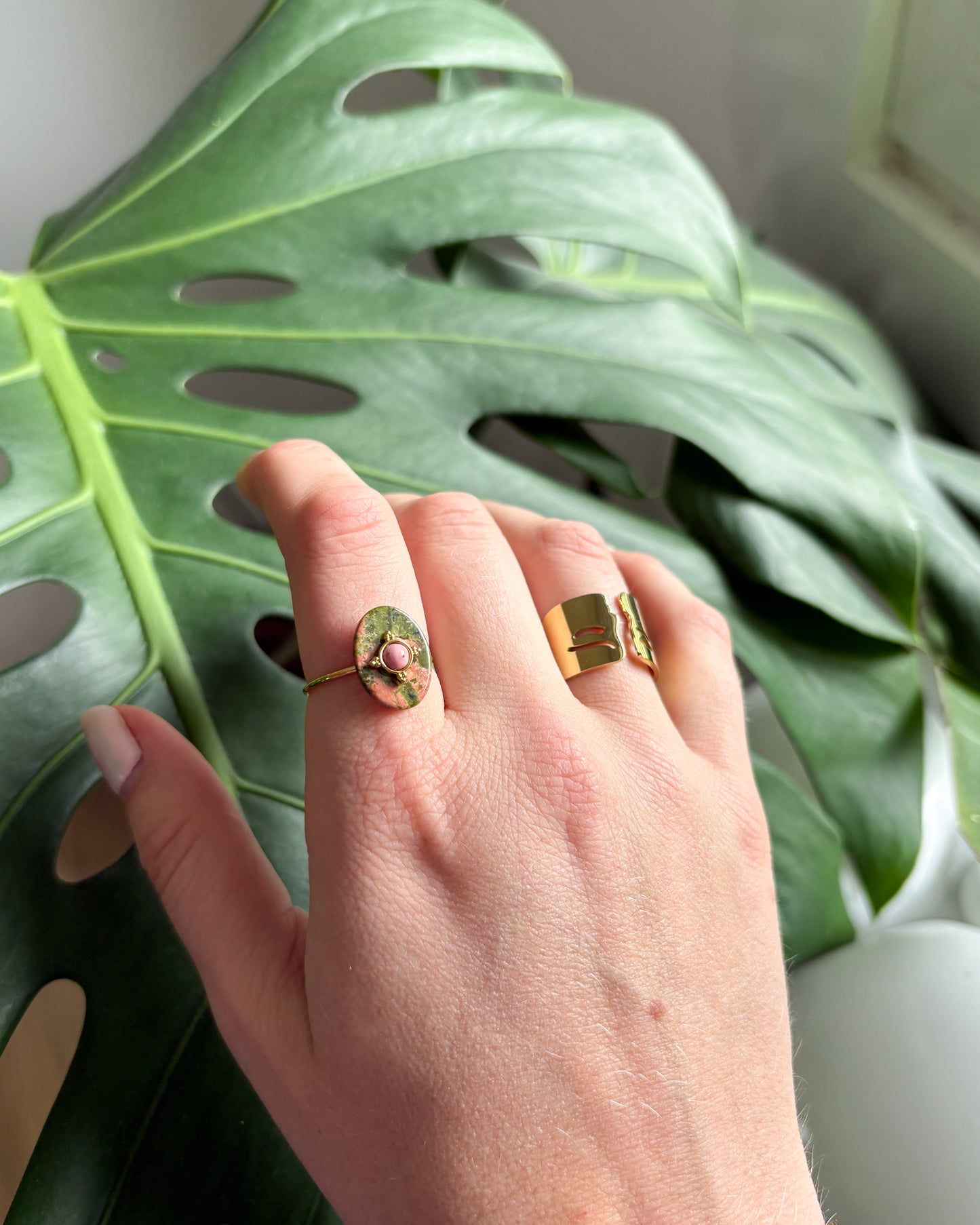 Bague Unakite