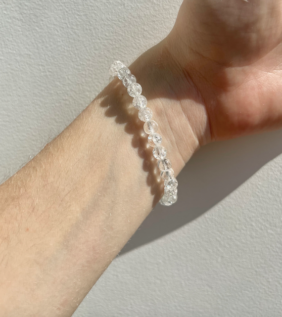 Bracelet Cristal de roche craquelé