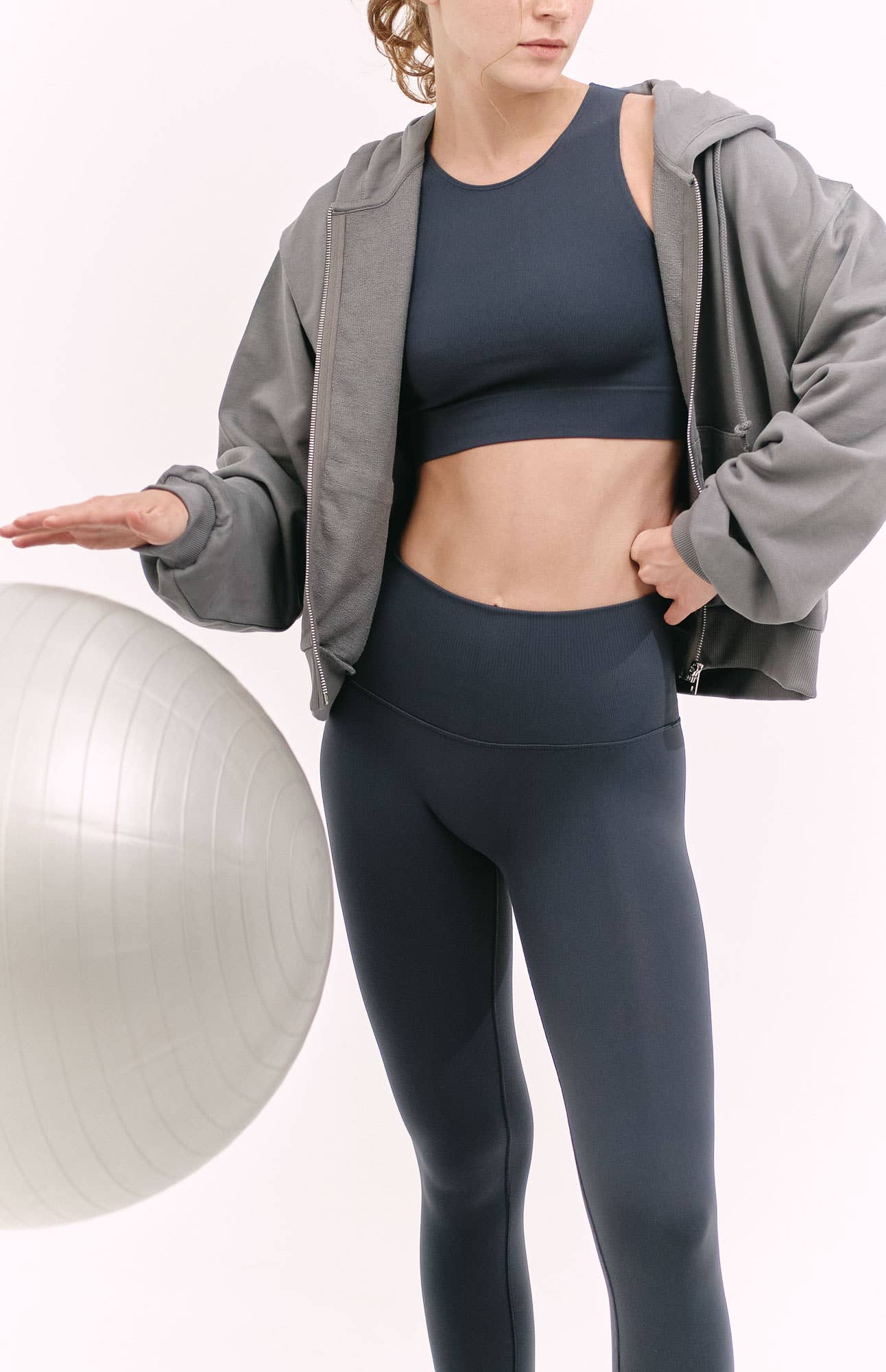 Leggings Yoga/Pilates - Gris anthracite