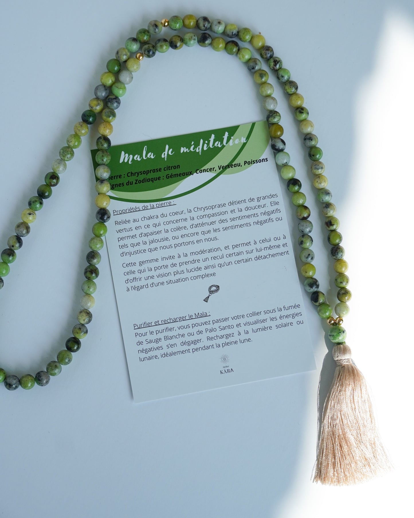 Mala en Chrysoprase