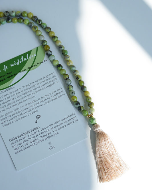 Mala en Chrysoprase