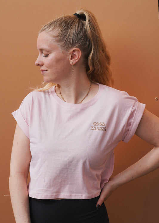 Tee-shirt court rose