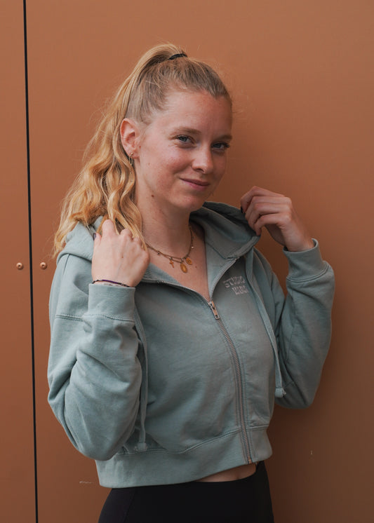 Sweat zip Studio KARA vert