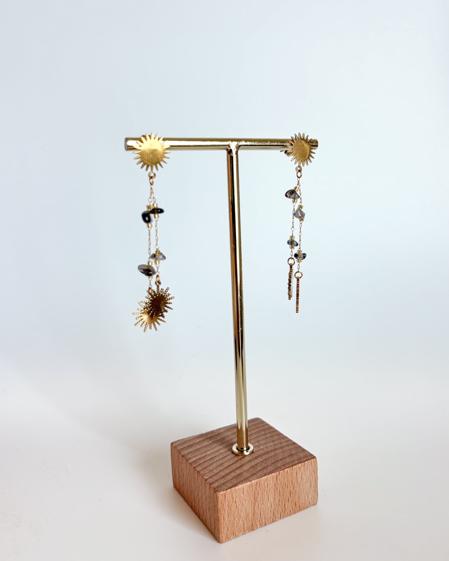 Boucles d'oreilles pendantes quartz