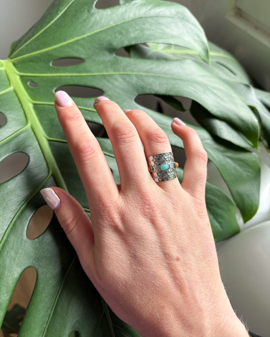 Bague argenté bohème