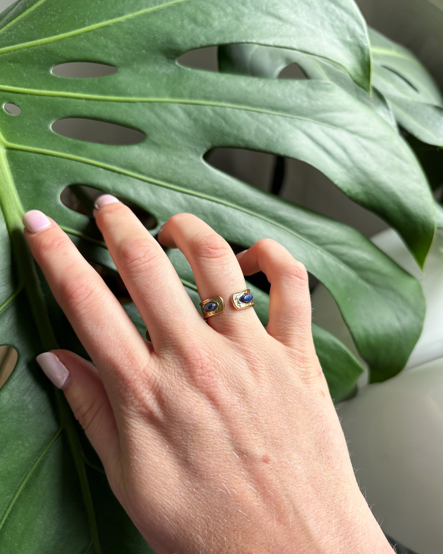 Bague doré Lapis lazuli